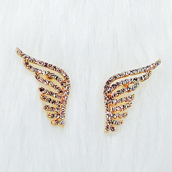 Jewelry - Gold Tone Wing Stud Earrings